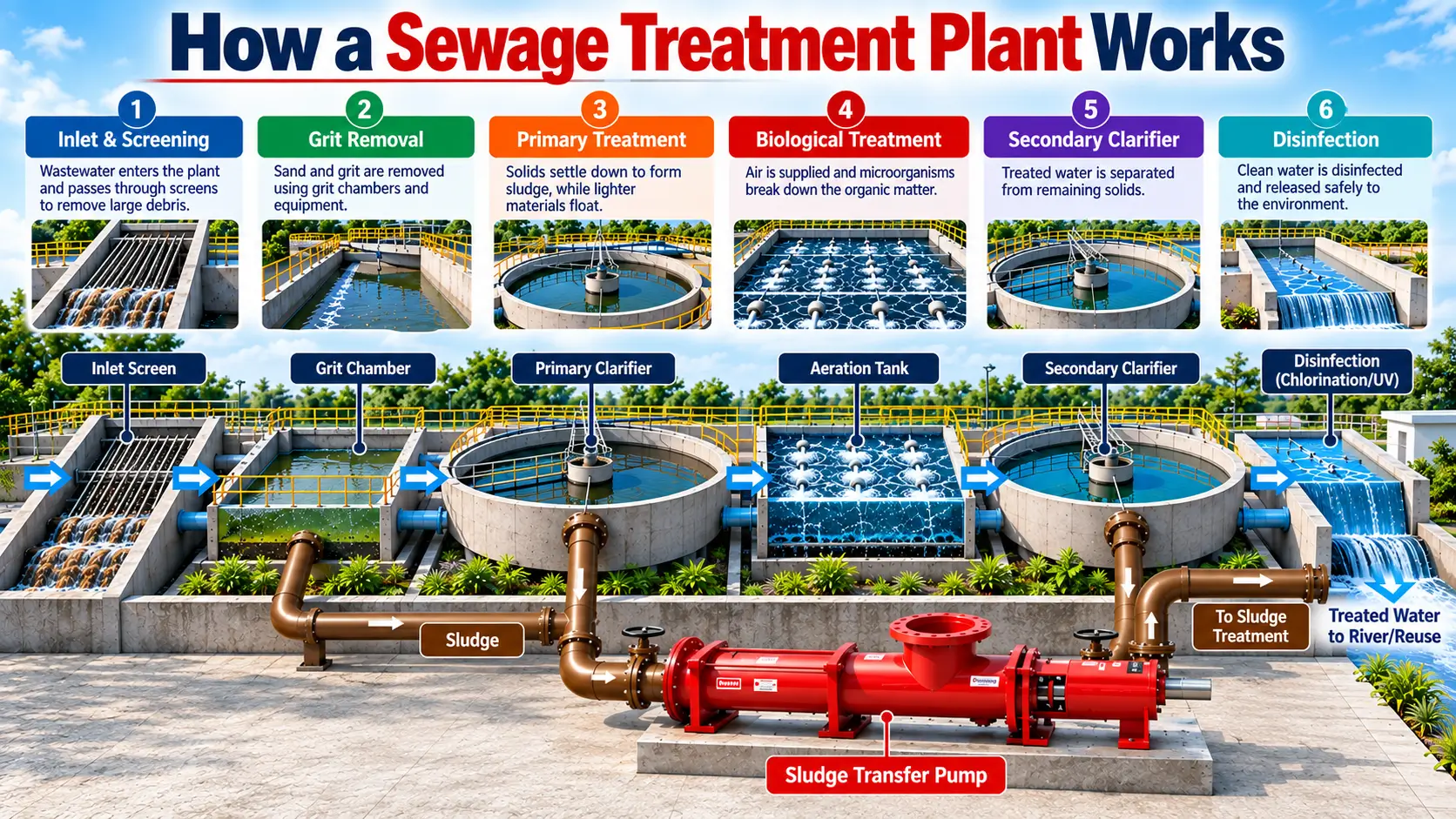 sewage treatment plant pumps